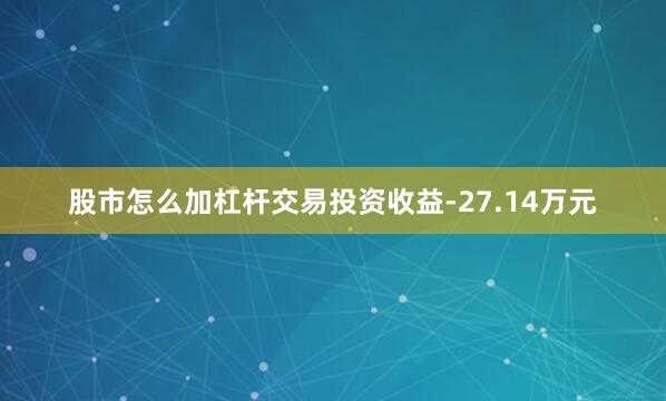 股市怎么加杠杆交易投资收益-27.14万元