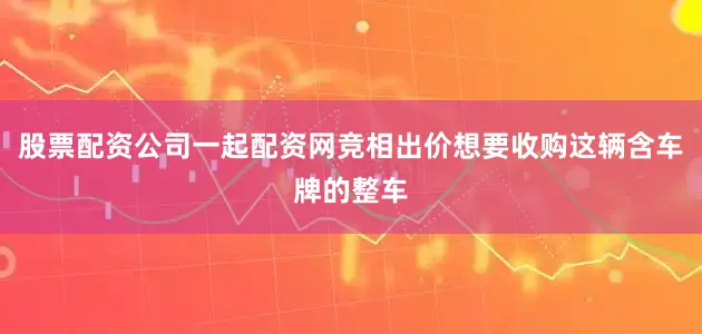 股票配资公司一起配资网竞相出价想要收购这辆含车牌的整车